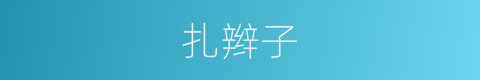 扎辫子的意思
