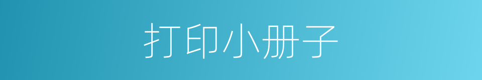 打印小册子的同义词