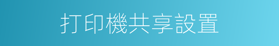 打印機共享設置的同義詞