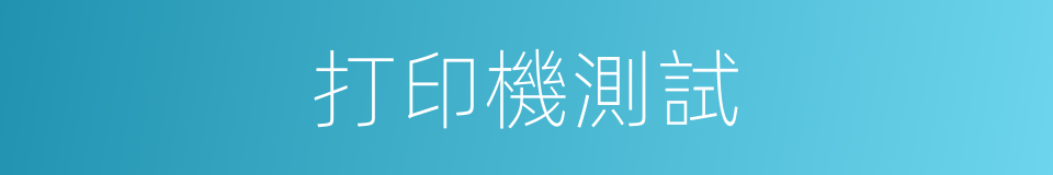 打印機測試的同義詞