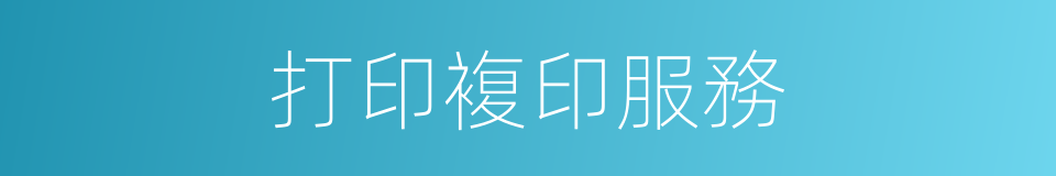 打印複印服務的同義詞