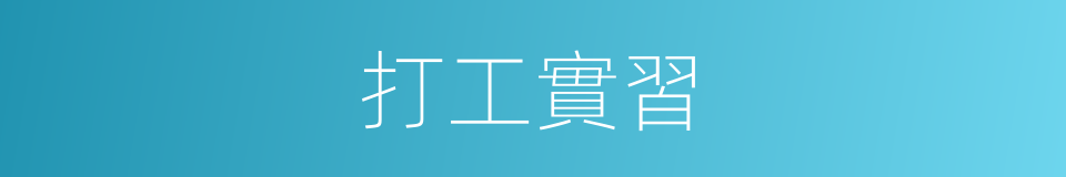 打工實習的同義詞