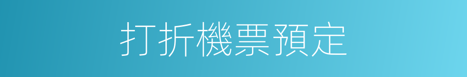打折機票預定的同義詞