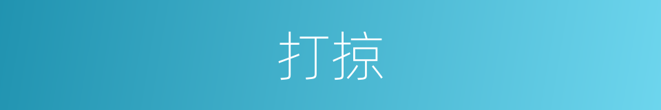 打掠的意思