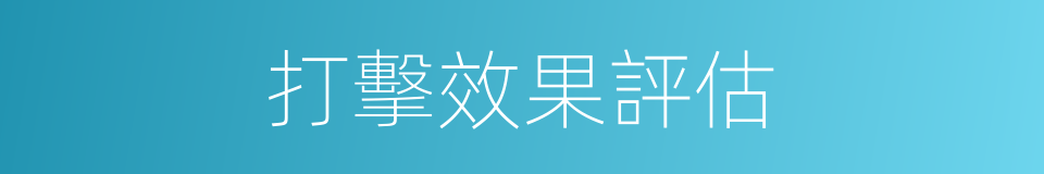 打擊效果評估的同義詞