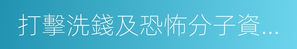 打擊洗錢及恐怖分子資金籌集的指引的同義詞