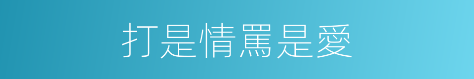 打是情罵是愛的同義詞