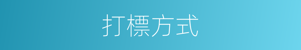 打標方式的同義詞