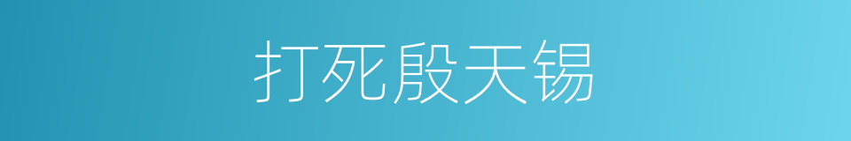 打死殷天锡的同义词