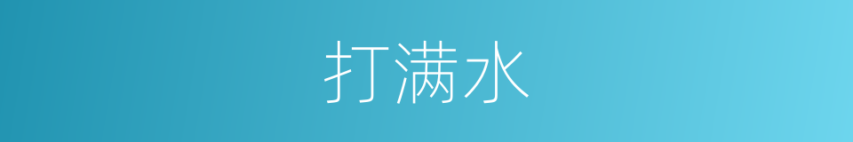 打满水的同义词