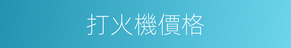 打火機價格的同義詞
