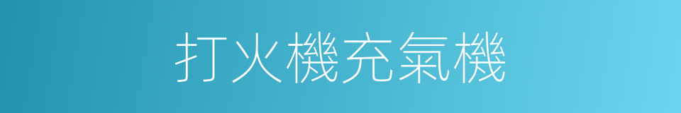 打火機充氣機的同義詞