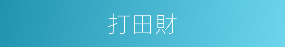 打田財的同義詞
