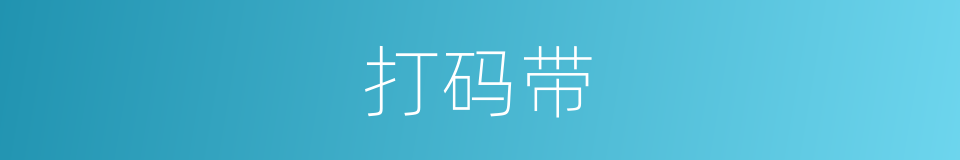打码带的同义词