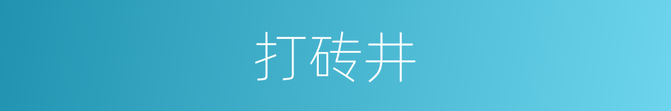 打砖井的同义词