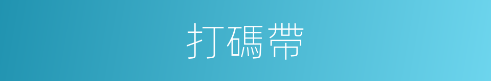 打碼帶的同義詞