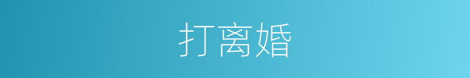 打离婚的意思