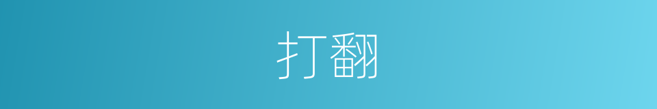 打翻的意思
