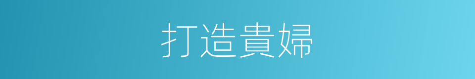 打造貴婦的同義詞