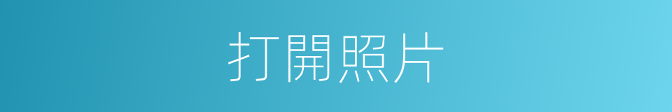 打開照片的同義詞