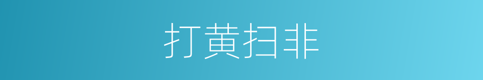 打黄扫非的同义词