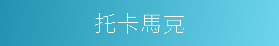 托卡馬克的同義詞