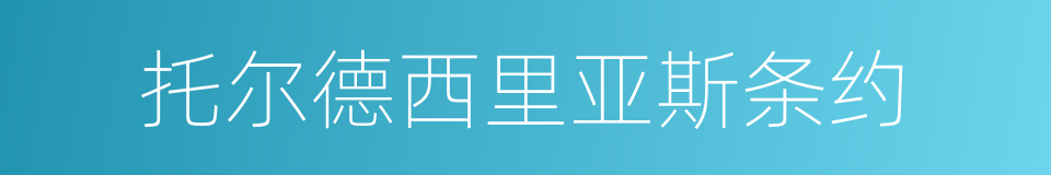 托尔德西里亚斯条约的同义词