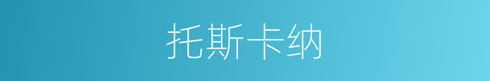 托斯卡纳的意思