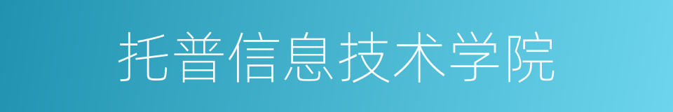 托普信息技术学院的同义词