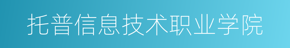 托普信息技术职业学院的同义词