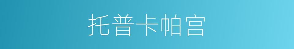 托普卡帕宫的同义词