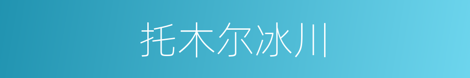 托木尔冰川的同义词