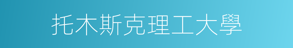 托木斯克理工大學的同義詞