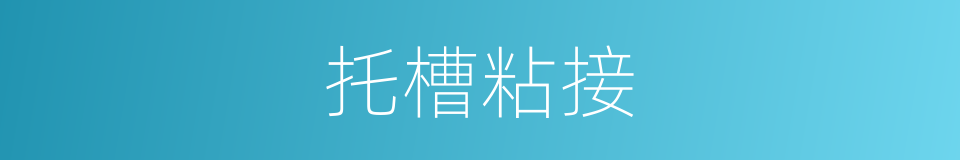 托槽粘接的同义词