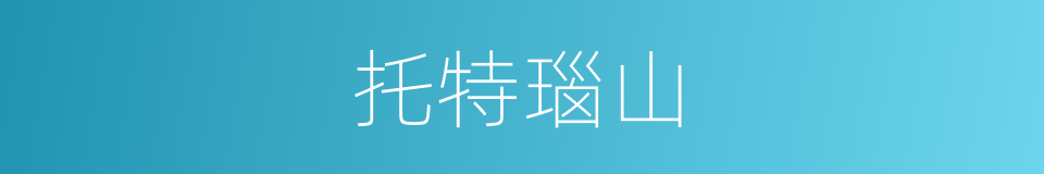 托特瑙山的同义词