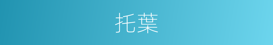 托葉的同義詞