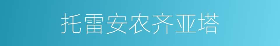 托雷安农齐亚塔的同义词