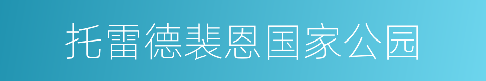 托雷德裴恩国家公园的同义词