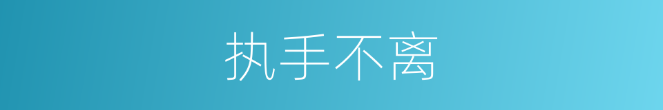 执手不离的同义词