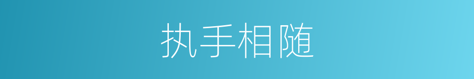 执手相随的同义词