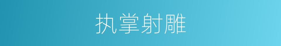 执掌射雕的同义词