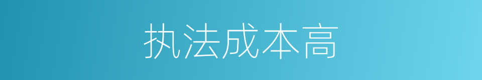 执法成本高的同义词