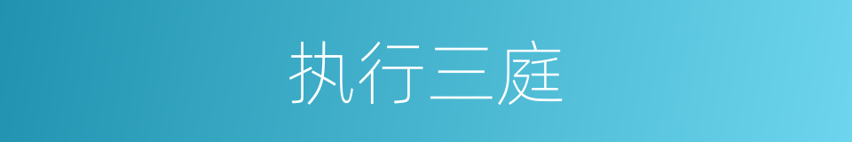 执行三庭的同义词