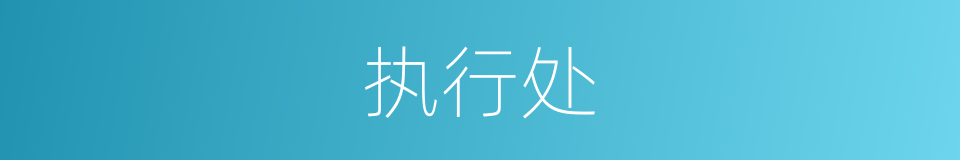 执行处的同义词
