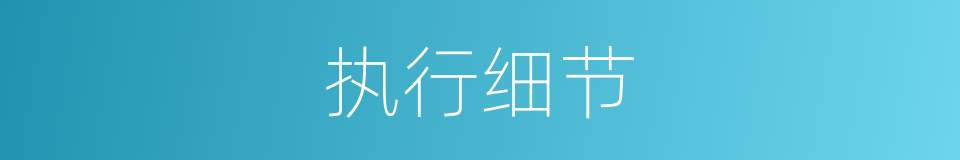 执行细节的同义词
