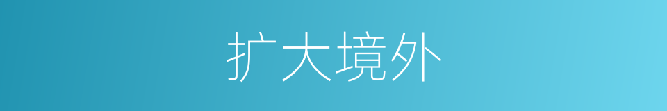 扩大境外的同义词