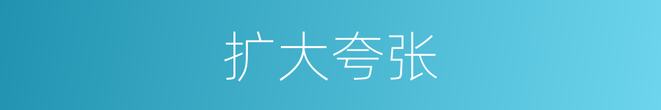 扩大夸张的同义词