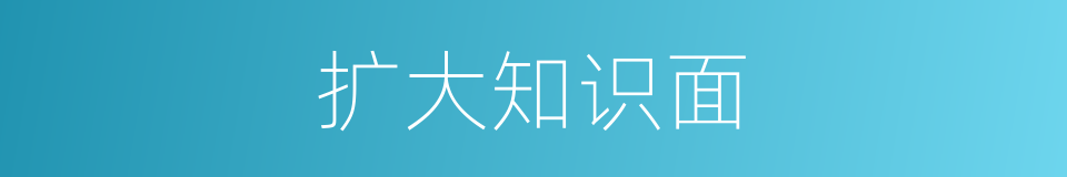 扩大知识面的同义词