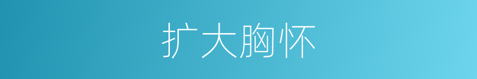 扩大胸怀的同义词