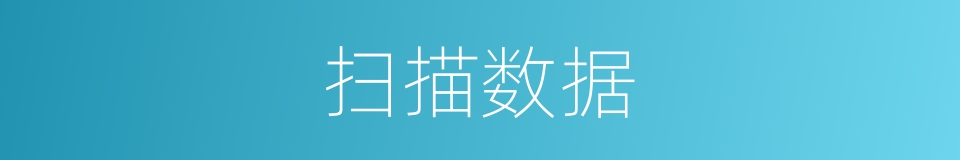 扫描数据的同义词